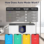 DAYETTE Smart Air Purifier for Home Large Room 3000Ft², App & Alexa Control - Field & Pure