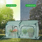 Pop up Greenhouse Tent Cover Tunnel Plant House,Large Gardening Flower Sunshine Room with Mesh Windows,Backyard PE Cover for Cold Frost Protector with Stakes and Rope Guys - Field & Pure