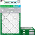 Filterbuy 16x25x1 Air Filter MERV 8 Dust & Allergy Defense (4-Pack)