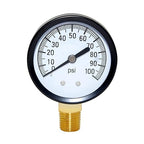 Joywayus Pressure Gauge 0 to 100 PSI Brass 1/4" Male NPT Thread Lower Mount by Joywayus