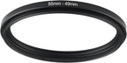 55mm to 49mm Step-up Adapter Rings Filter Adapter Black Metal Step Down Filter by Unknown