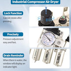 3/4" NPT Industrial Grade 4 Stage Air Compressor Drying System, 0-240