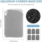 6 Pack Aquarium Activated Carbon Bags, Chemical Aquarium Filter Media, Activated Charcoal Fit for Marineland All C-Series and Magniflow Canister Filters, Rite-Size S, T and X, Fish Tank Carbon Filte