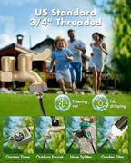 Misters for Outside Patio with Water Filter - 80Ft(24.5M) Misting System Line 30 Brass Mist Nozzles Brass Adapter(3/4") Patio Misters for Cooling Outdoor Greenhouse Backyard Porch Garden Party Pool
