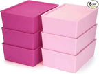 Menkxi 6 Pcs Large Plastic Storage Bins