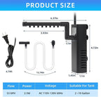 Submersible Internal Aquarium Filter Multiple Function Powerful Pump Fish Tank - Image 2