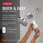 Delta Clarifi Standard Shower Filter Attachment Chrome with Additional Filter Cartridge, Chrome