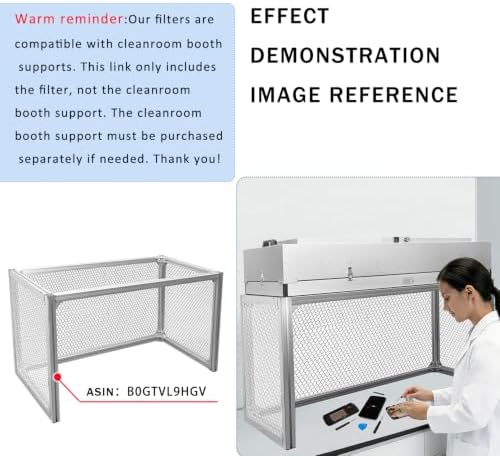 HEPA H14-Filter Laminar Flow Hood Updated FanFilter Unit（Include HEPA Filter）100/ISO Class 5 Cleanroom/Laboratory/Cleanroom/Mushroom Room, Laminar Air Flow Hood(46.2"x22.6"110V，Dual Machine) - Field & Pure