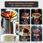 58mm bottomless portafilter with 3 Ears Compatible for CASABREWS/Gevi 58mm Espresso Machines | with Stainless Steel Filter Basket and Wooden Handle - Field & Pure