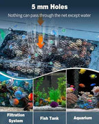 Pawfly 8 Pcs Aquarium Filter Media Bags, Fish Tank Coarse Mesh Bag with Plastic Zipper Soft Aquarium Mesh Bag for Activated Carbon, Bio Filter Balls, Filter Stones, Ceramic Rings(8" x 5.5")