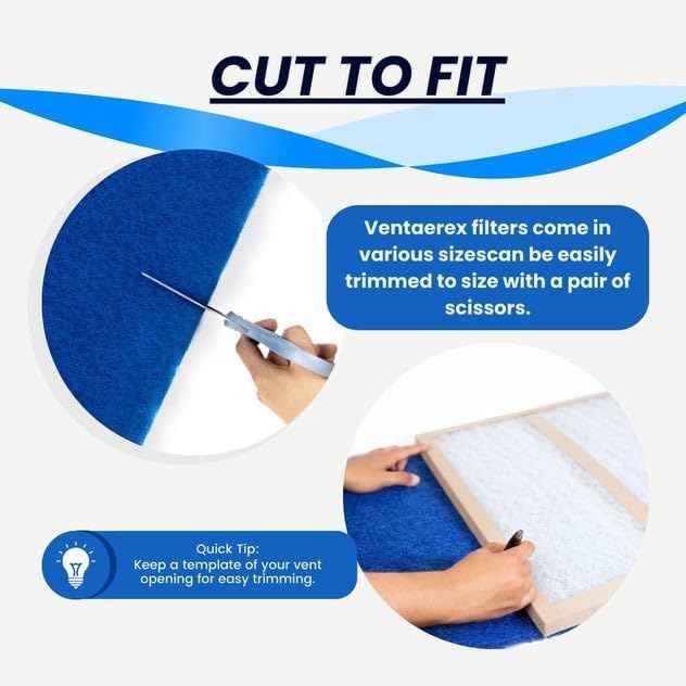 20x30x1 Reusable Air Filters - Made in USA - MERV 6 Washable AC HVAC Furnace Fan Coil Filter Media - Cut to Fit - Synthetic Alternative to Hog’s Hair Filter - 2 Pack
