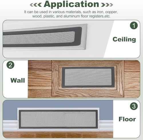 YOKIVE 4 Pcs Magnetic Floor Vent Covers, Floor Register Cover PVC Mesh