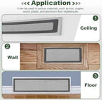 YOKIVE 6 Pcs Magnetic Floor Vent Covers, Floor Register Cover PVC Mesh