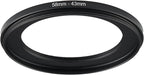 58mm to 43mm Step-up Adapter Rings Filter Adapter Black Metal Step Down Filter by Unknown