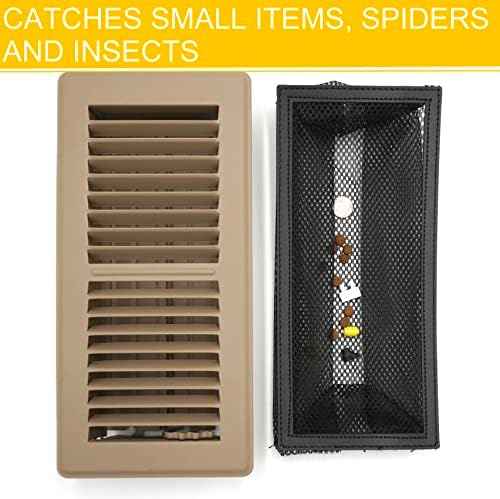 MODERN WAVE - Floor Air Vent Cover Screen - Floor Register Trap Mesh Filter Net (5-Pack, 4"x12")
