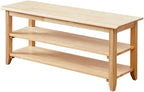 XKZG Storage Bench Wooden Shoe Rack Bench Simple Style Wood Entryway Bench - Image 8