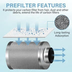 iPower Upgrade 4 Inch Air Carbon Filter Replacement Prefilter Sleeve Cover - Image 5