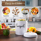 DAYYET Compost Bin Kitchen, 1.3 Gallon Farmhouse Kitchen Compost Bin