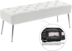DUHOME Button-Tufted Ottoman Bench, Upholstered Footrest Stool Rectangular - Image 6