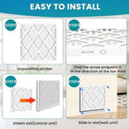 (6 Pack) 14x30x1 Furnace Air Filters, MPR 1900 & FPR 10, MERV 13 Pleated Air Filter (Actual Size: 13.75" x 29.75" x 0.75")