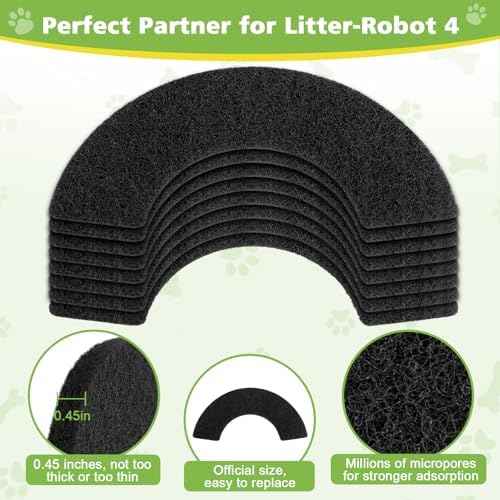 8 Pack Thickened 0.45” Carbon Filters Compatible with Litter Robot 4, Cat Litter Box Filters Replacement to Control Damp from Pets and Absorb Odors for a Fresh Home Life