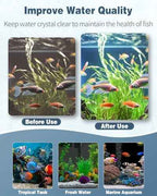 Pawfly 2 Pack Aquarium Bio Sponge Filter Media Pad, 40 PPI Filter Foam Sponge Pads Cut-to-Size Foam for Fish Tank Filters Sumps Ponds Hydroponics, 9" x 9" x 0.5"