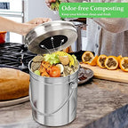 7 Pack Compost Bin Charcoal Filters Round Indoor Kitchen Compost Bucket Activated Charcoal Filters Replacements Sheets (6.7 Inch) - Field & Pure