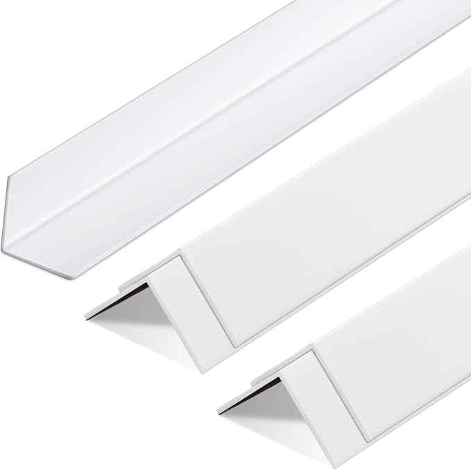 Sasylvia 5 Pcs Wall Corner Protector Guards, Vinyl 1-1/8 x 48 Inches Corner