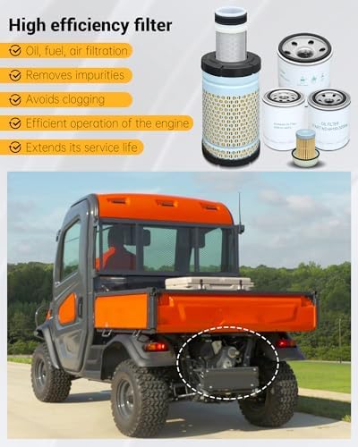 7700-05389 Maintenance Filter Kit Compatible with Kubota RTV - Field & Pure