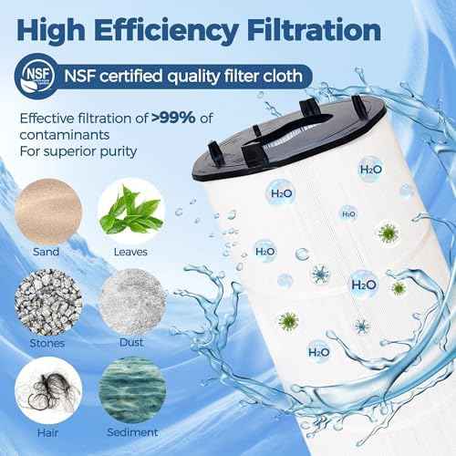 27002-0300S Pool Fliter Compatible with sta-rite PLM300 and System 2 Pool and Spa Cartridge Filter Modular Media, Replacement for sta-rite 27002-0300S DE Pool and Spa Filter,300 sq.ft