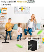 AD2000 Replacement Filter Compatible with AIRDOCTOR 2000 Air Purifiers, with 1 Filter, 2 Activated Carbon Filters and 2 Pre-Filters, Compare to Part# ADF2001, ADF2002, ADF2003 - Field & Pure