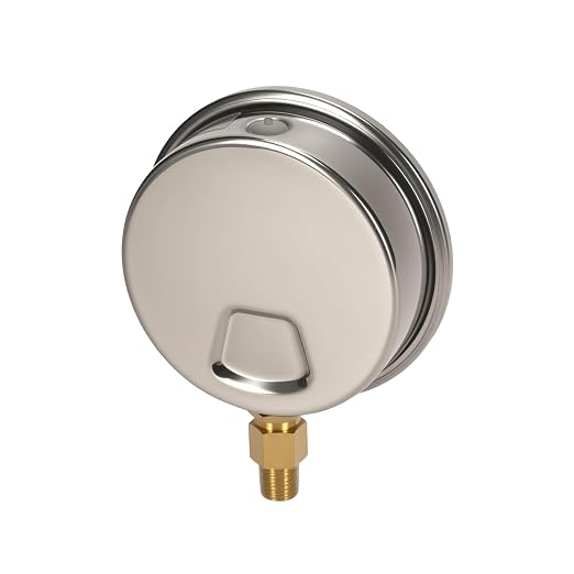 MEASUREMAN Glycerin Filled Plumbing Pressure Gauge 0-30psi Stainless Steel Case - Image 7