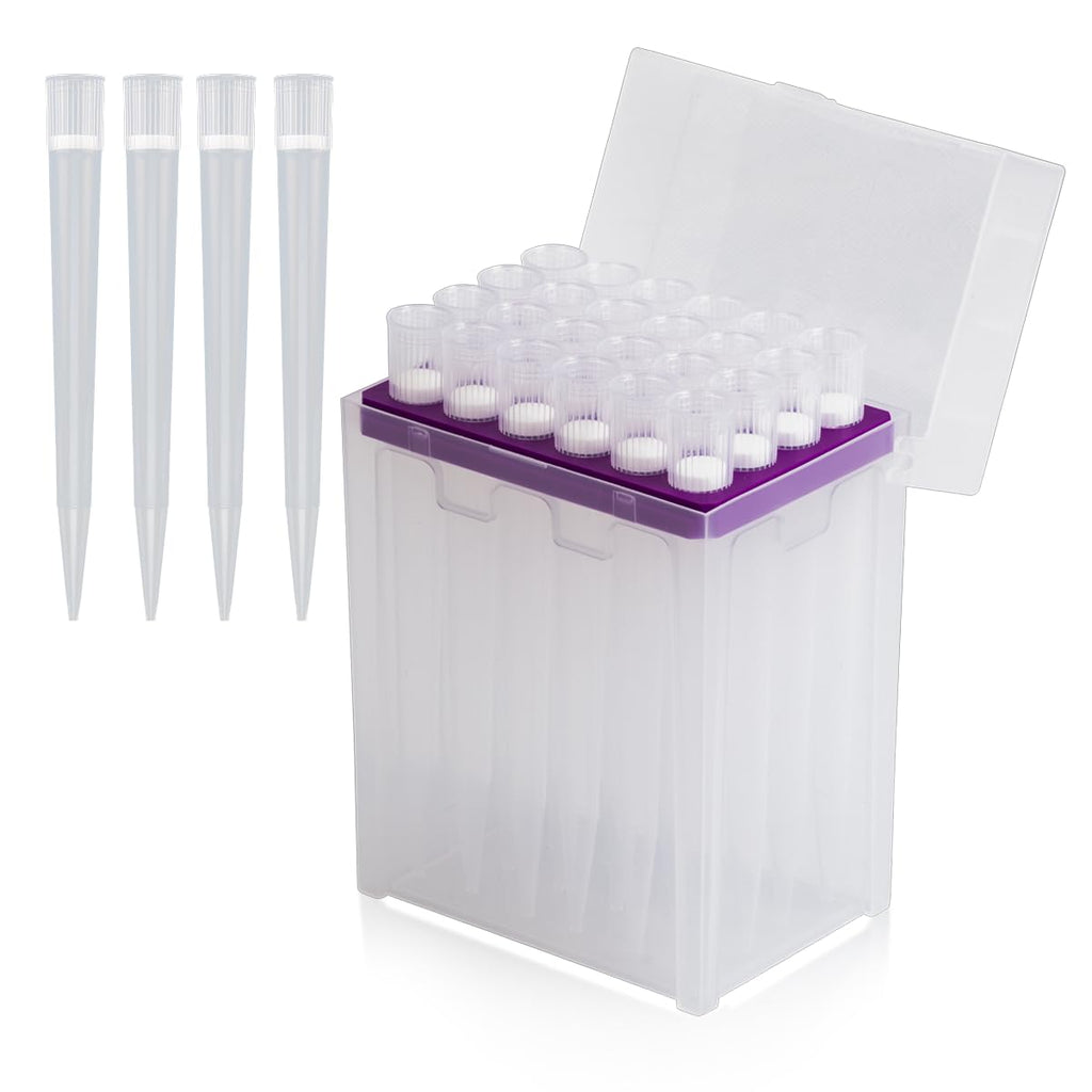 lab Pipette tip 10ML, Universal, Autoclavable, with Filter, Clear, 24