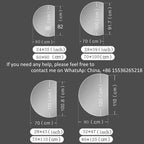 Semicircle Vanity Mirror with LED Lights, Dimmable LED Illuminated Bathroom - Image 2