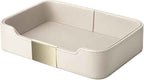 SANZIE Luxury Leather Tray Desktop Storage Catchall Organizer Decorative Tray