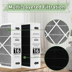 2 Pack Y6604 20x26x5 Air Filter MERV 16, Compatible with Lennox PureAir PCO3-20-16 Air Purifier and Replacement for Lennox Y6604 Filter