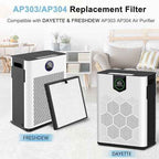 AP303 AP304 Replacement Filters for DAYETTE AP303/AP304/AP308 Air Purifier
