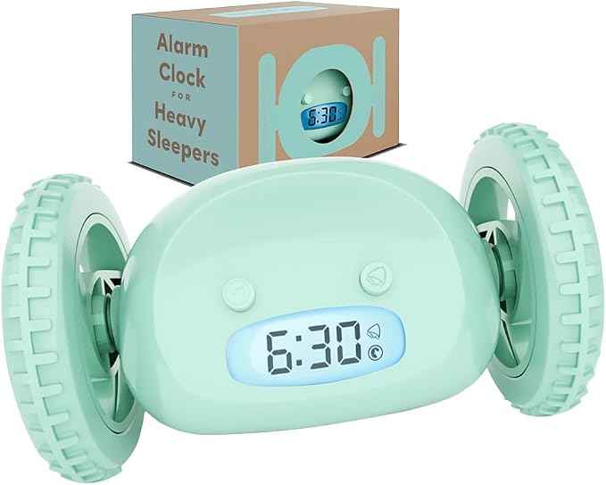 CLOCKY Extra Loud Alarm Clock for Heavy Sleepers on Wheels Rolls Runs Away