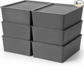 Menkxi 6 Pcs Plastic Storage Bins