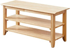 XKZG Storage Bench Wooden Shoe Rack Bench Simple Style Wood Entryway Bench - Image 8