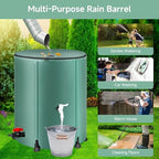 Collapsible Rain Barrel Water Storage Containers-53 Gallon Portable Rainwater Collect System Water Tank to Collect Rainwater from Gutter Downspout Water Catcher with Spigots,Filter＆Overflow Kits - Field & Pure