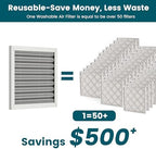 12x12x1 Air Filter-MERV 8, Washable & Reusable Electrostatic Air