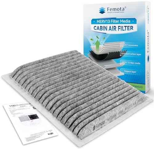 Certified MERV 13 Cabin Air Filter with Activated Carbon, CF9846A for Mazda MPV, Mitsubishi Endeavor/Galant, Subaru Legacy/Outback/Tribeca, Toyota 4Runner/Celica/FJ Cruiser/Prius/Sienna.