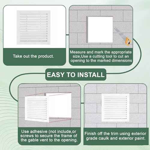 2-Pack 20"x20" Gable Vent - Premium Aluminum,Filter Screen for