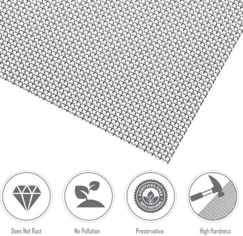 Wire Mesh Sheet Stainless Steel Woven Wire 5 Mesh No Rust Meshes Screen for DIY Projects Vent Window Screen Filter Mesh 8.26 X 11.8 Inch - Field & Pure