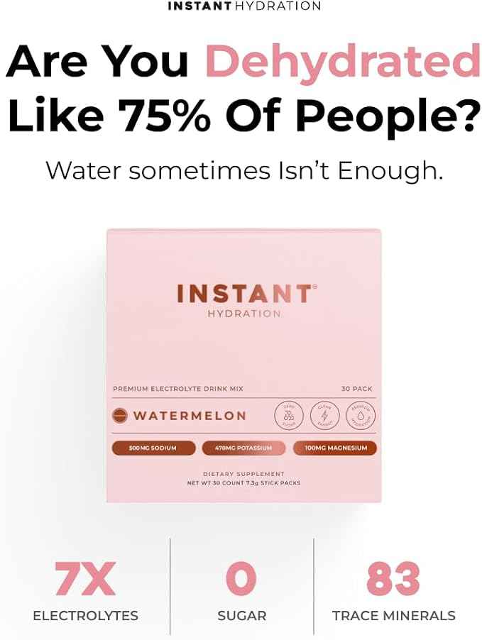 Instant Hydration Electrolytes Powder Packets