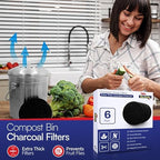 BioStrike Activated Carbon Filter Discs for Kitchen Compost Bin