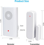 Wireless Door Sensor Chime, Door Open Alarm When Entry Business/Office/Store - Image 7