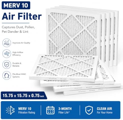 Mounto 10-Pack Pre-Filter Replacements for HEPA 500 Air Scrubber, Enhanced Dust Capture, Easy Installation, Extends HEPA Filter Life - Field & Pure