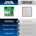 10x20x1 MERV 13 Air Filters, 6-Pack, Actual Size: 9.70" x 19.70" x